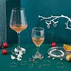 Unicraftale 304 Stainless Steel Wine Glass Charms Rings STAS-UN0001-72G-5