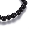 Natural Obsidian Charm Bracelets BJEW-I275-B04-4
