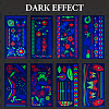 8 Sheets 8 Style Creative Fluorescent Arm Removable Temporary Tattoos Paper Stickers STIC-TA0002-02-2