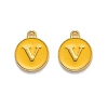 Golden Plated Alloy Enamel Charms ENAM-Q437-13V-1