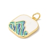 Rack Plating Brass Enamel Pendants KK-Z056-43G-2