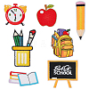 14Pcs 7 Styles Back to School Polyester Clothing Patches PATC-CY0001-54A-1