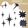 6Pcs Plastic Self Adhesive Wall Stickers DIY-WR0005-34C-3