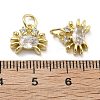 Brass Micro Pave Cubic Zirconia Pendants KK-U060-20G-B-3