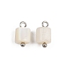 Natural Shell Column Charms STAS-D378-32P-1