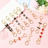 2Pcs 2 Styles Alloy Enamel Heart Butterfly Link Chain Bag Extender Chains FIND-YW0008-10A-5