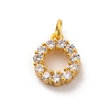 Brass Micro Pave Cubic Zirconia Charms KK-U033-08G-1