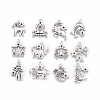 Tibetan Style Alloy Pendant Rhinestone Settings PALLOY-WH0047-01AS-1