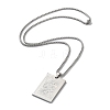 Non-Tarnish 304 Stainless Steel Pendant Necklace NJEW-K253-12P-2