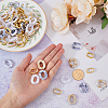 SUPERFINDINGS 120Pcs 3 colors Imitation Gemstone Style Acrylic Linking Rings OACR-FH0001-041-3