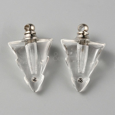 Glass Bottle Locket Pendants GLAA-WH0033-61-1