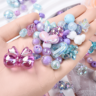 60G 2 Colors Acrylic Beads MACR-YW0003-36A-1