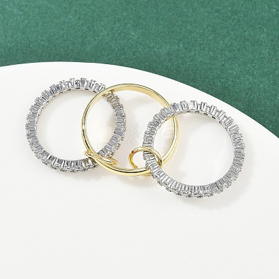 Brass Micro Pave Cubic Zirconia Finger Rings RJEW-D325-01PG-01-1