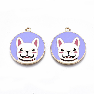 Eco-Friendly Alloy Enamel Pendants X-ENAM-Q437-055-NR-1