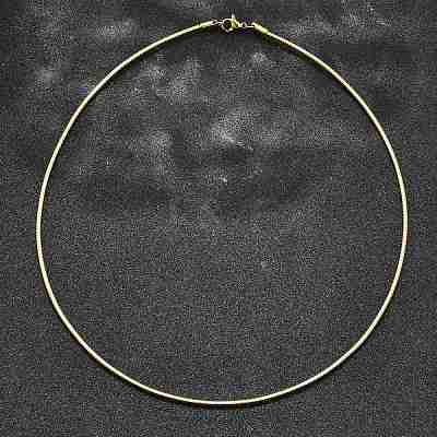 Casual Style 304 Stainless Steel Snake Chain Choker Necklaces X-STAS-O037-05G-1