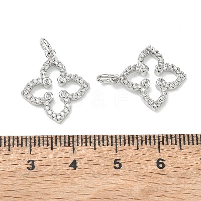 SHEGRACE Brass Micro Pave Clear Cubic Zirconia Pendants XGRQ3P670-637P-1