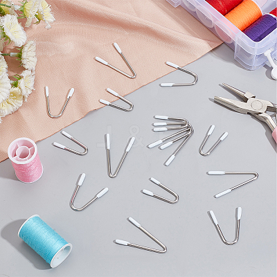 30Pcs 3 Style V Shape 204 Stainless Steel & Nylon Bra Underwire STAS-PH0005-40-1