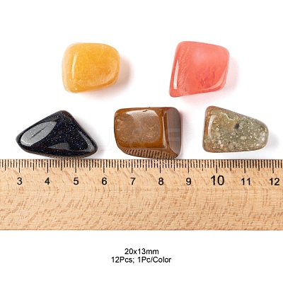 12Pcs 12 Style Natural & Synthetic Gemstone Beads G-FS0001-69-1