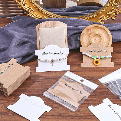 100Pcs 2 Colors Cardboard Display Cards CDIS-SP0001-09-1