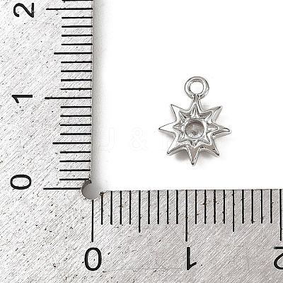 Brass Pave Clear Cubic Zirconia Pendants LS-KK-L238-12P-1