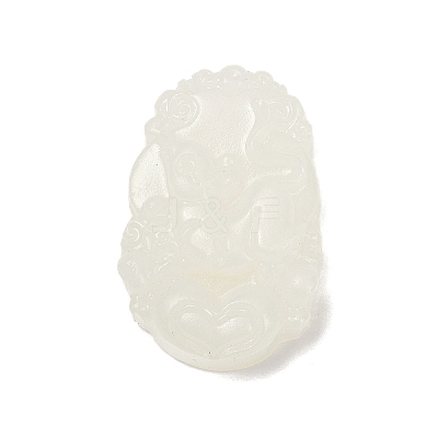 Natural White Jade Carved Pendants G-S384-01A-1