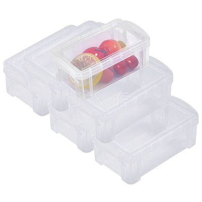 Transparent Plastic Stackable Mini Organizer Bead Containers with Locking Lid CON-WH0123-31E-1
