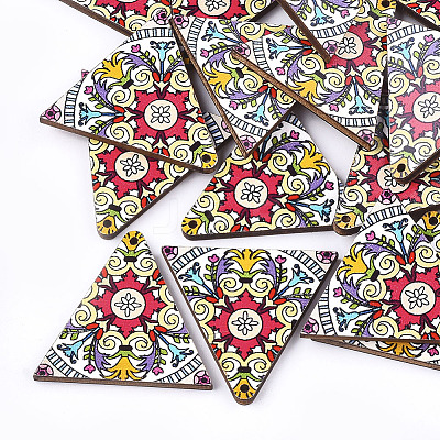 Printed Basswood Pendants X-WOOD-S045-013B-1