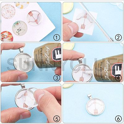 Tibetan Style Alloy Pendant Cabochon Settings PALLOY-K109-37AS-NR-1