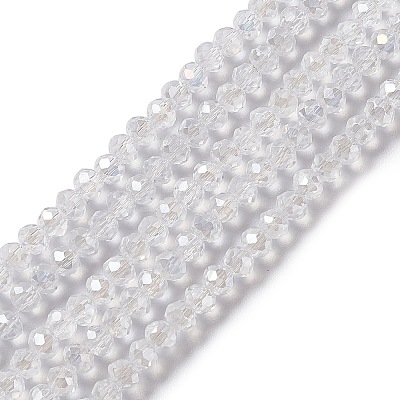 Crystal Glass Rondelle Beads Strands EGLA-F049C-03-1
