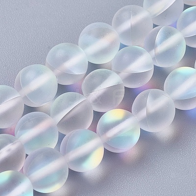 Synthetic Moonstone Beads Strands X-G-E468-G01-10mm-1