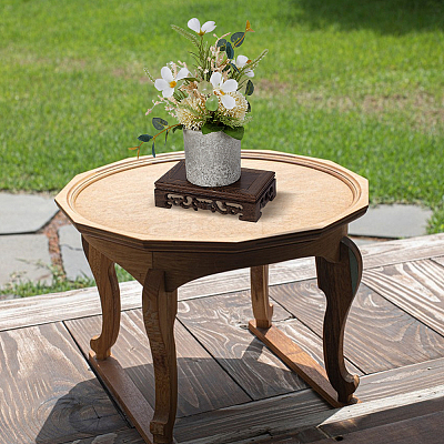 Wood Display Base for Flower Pot ODIS-WH0078-51A-1
