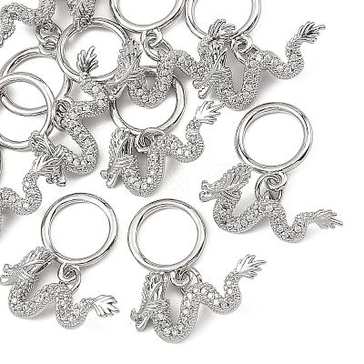 SHEGRACE Dragon Brass Micro Pave Clear Cubic Zirconia Toggle Clasps XGRQ58413-788P-1