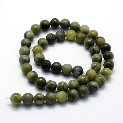 Natural Chinese Southern Jade Beads Strands G-I199-07-10mm-1