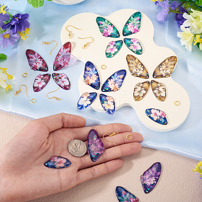DIY Butterfly Wings Dangle Earring Making Sets DIY-TA0013-26-1