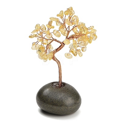 Heated Natural Citrine Chips Tree of Life Display Decorations GG-CBACC2B-01A-1