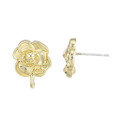 Alloy Stud Earring Findings PALLOY-N150-80LG-1