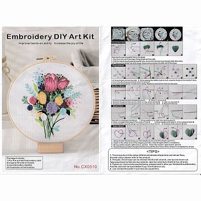 DIY Bouquet Pattern Embroidery Kit LS-DIY-O021-16-1
