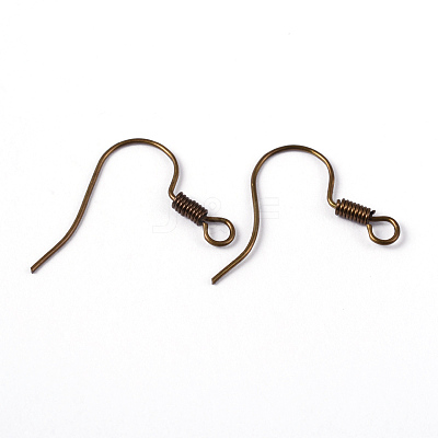 Antique Bronze Brass Earring Hooks X-KK-Q363-AB-NF-1