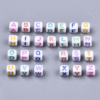 Opaque White Acrylic Beads SACR-R252-02-1