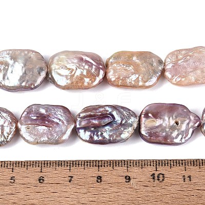 Natural Baroque Keshi Pearl Beads Strands PEAR-S020-K12-1