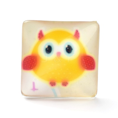 (Defective Closeout Sale)Printed Glass Cabochons GGLA-XCP0001-02-1