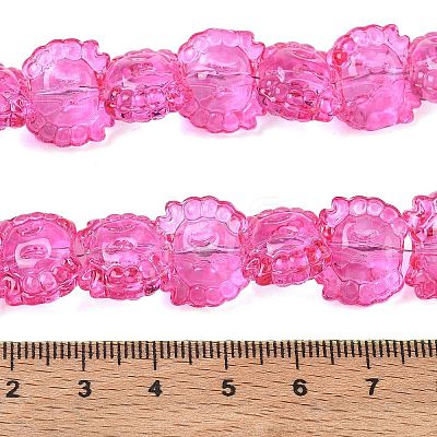 Electroplate Baking Paint Transparent Glass Beads Strands GL-CBA17FF-02I-1