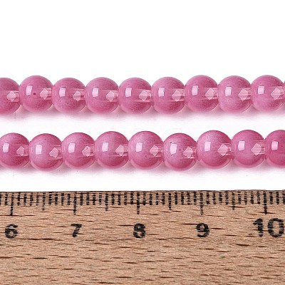 Acrylic Imitation Cat Eye Beads Strands OACR-Q197-01A-13-1