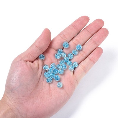 Handmade Luminous Lampwork Beads LAMP-R125-8mm-04-1