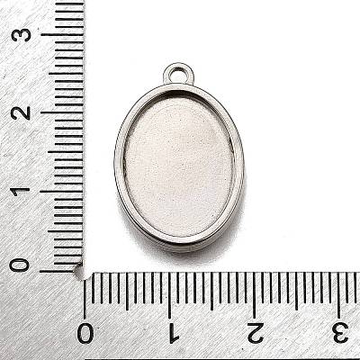 304 Stainless Steel Pendant Cabochon Settings X-STAS-S181-02P-E-1