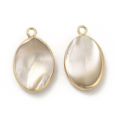 Natural Trochus Shell Charms PEAR-P004-49KCG-1