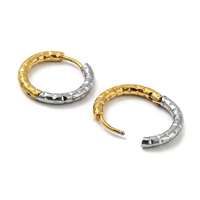 Two Tone 304 Stainless Steel Hoop Earrings EJEW-K257-02C-GP-1
