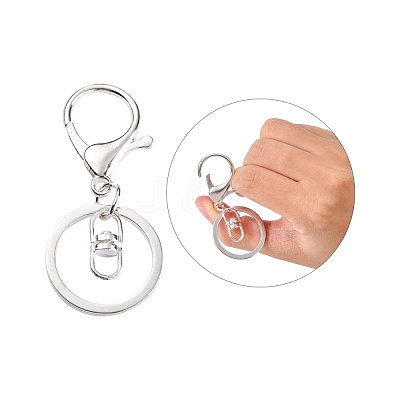 Iron Alloy Lobster Claw Clasp Keychain KEYC-D016-S-1