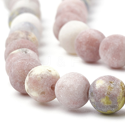Natural Marble and Sesame Jasper/Kiwi Jasper Beads Strands G-T106-287-1
