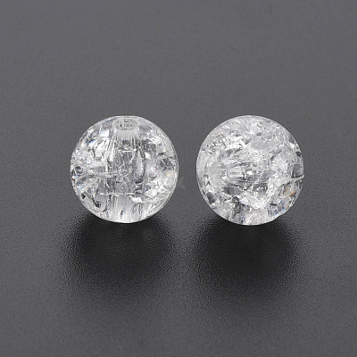 Transparent Crackle Acrylic Beads MACR-S373-66A-N12-1